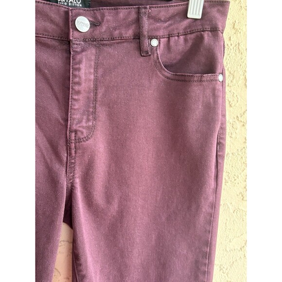 Buffalo David Bitton Women Royal Stretch Size 8 w29 Dark Maroon Skinny Leg Jeans - Picture 6 of 6